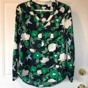 Target brand floral long sleeve blouse